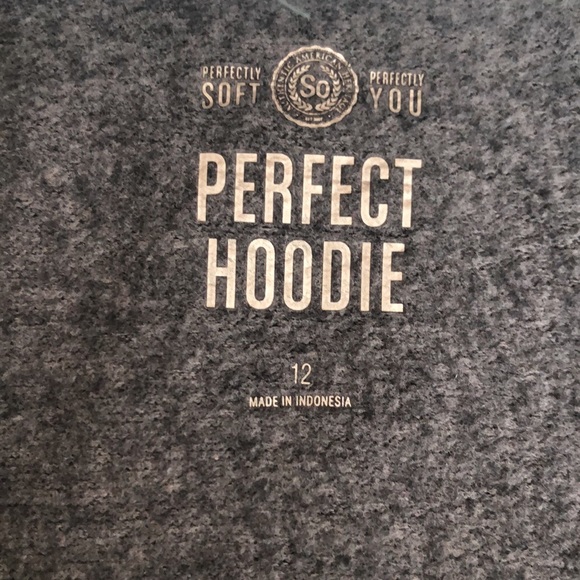 Blue grey hoodie with front pockets SO girls 12 - Picture 3 of 9